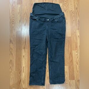 Abercrombie & Fitch The 90’s Straight Maternity Jeans Size 32 | 14 R Black